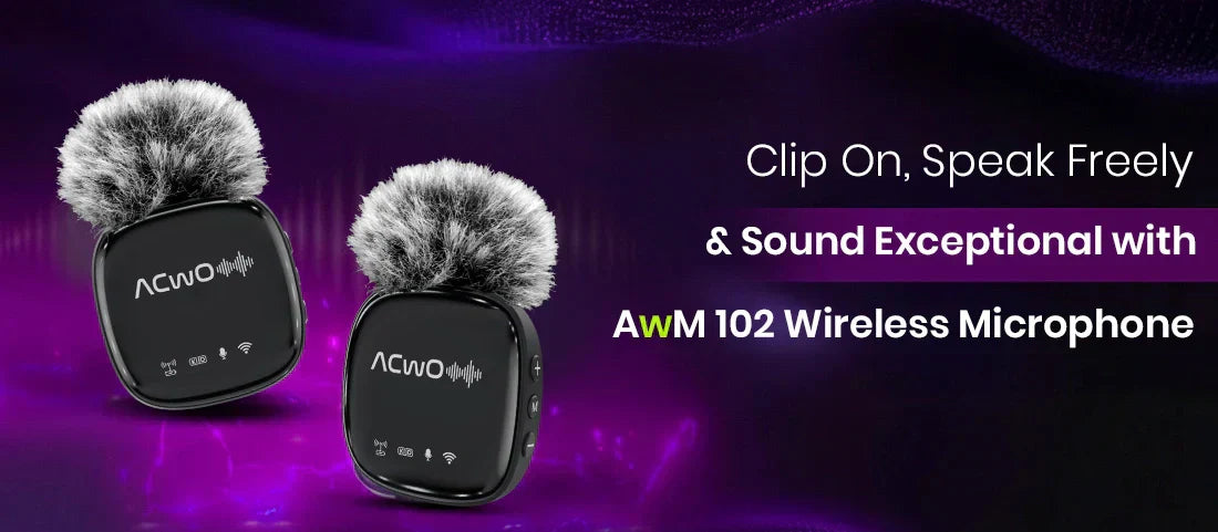 Clip On, Speak Freely & Sound Exceptional with AwM 102 Wireless Microphone