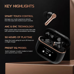 DwOTS Touch Screen Display Earbuds with ANC and ENC