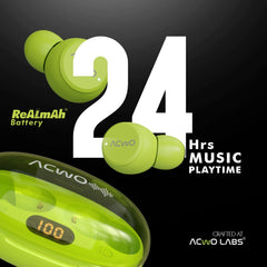 DwOTS Trans (Green) Earbuds