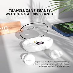 DwOTS Trans (White) Earbuds