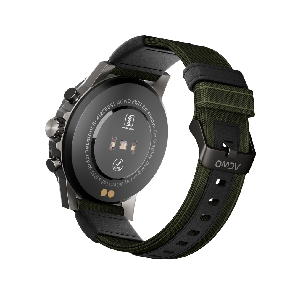 FwIT Biz AMOLED Display Smartwatch – 100+ Modes & Bluetooth Call – ACwO