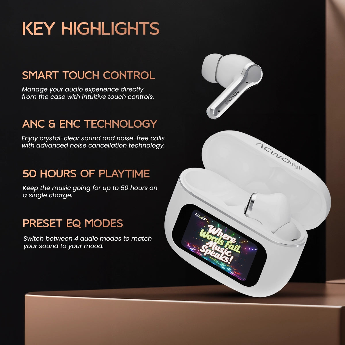 Wireless earbuds with touch control hotsell