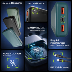 POwER 721 - 20000 mAh Fast Charging Powerbank With 22.5W Output