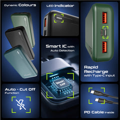 POwER 721 - 20000 mAh Fast Charging Powerbank With 22.5W Output