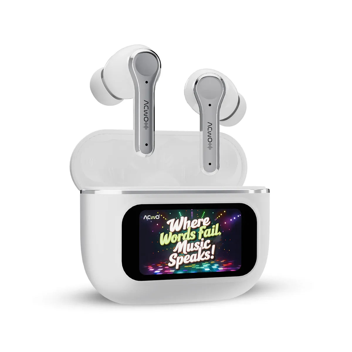 DwOTS Touch Screen Display Earbuds with ANC and ENC